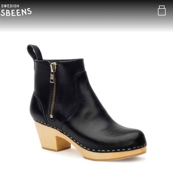 Swedish Hasbeens Zip It Emy Black Boots - Picture 3 of 4